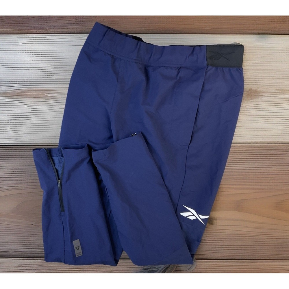 Reebok Track Pants Men Sz M United By Fitness Woven Athletic Tech Sweatpants